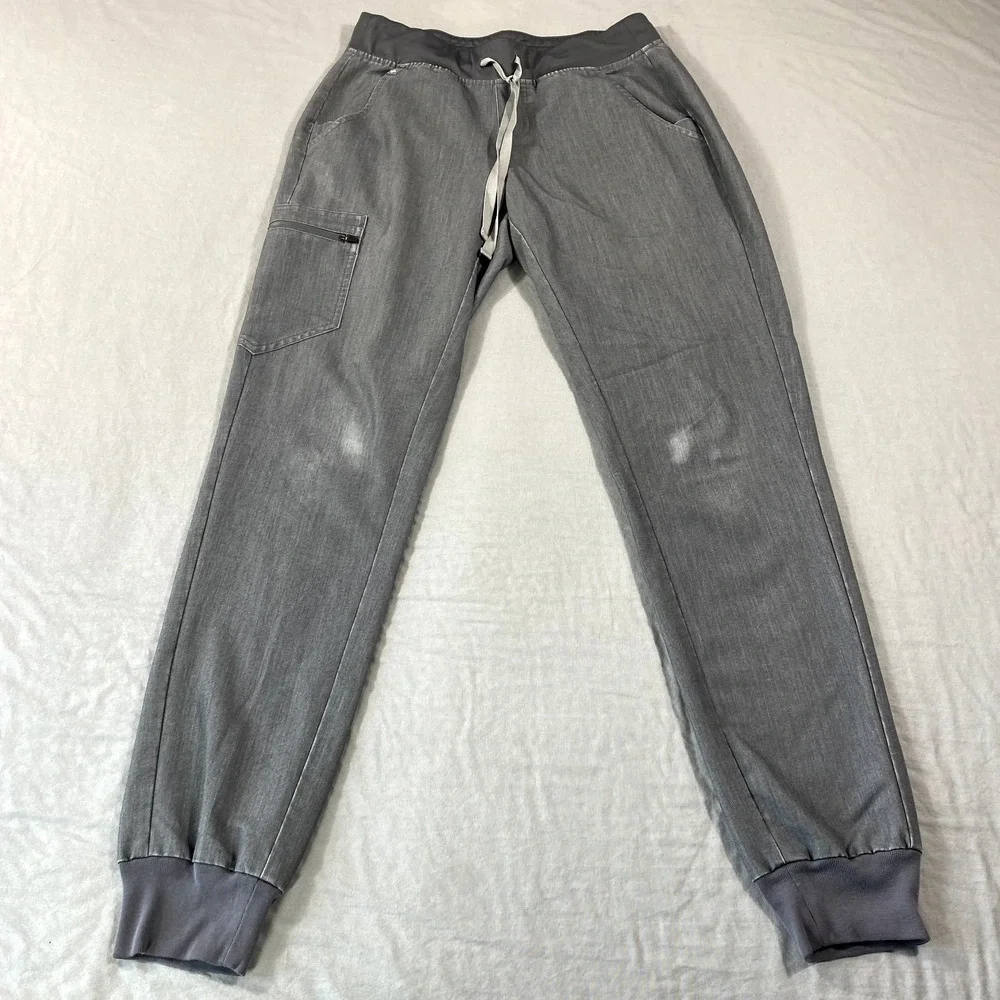 FIGS Technical Pants Womens Small 28x31 Gray Cargo Pocket Scrub Medical *‎